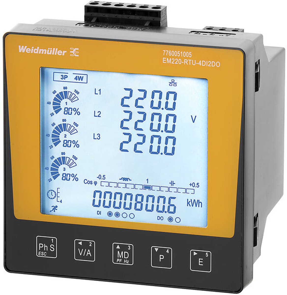 Weidmüller EM220-RTU-4DI2DO 7760051005 Contatore corrente alternata 1 pz.
