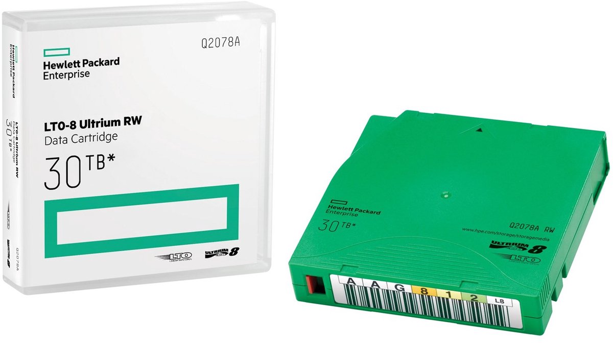 HP E LTO-8 Ultrium 30TB RW Data Cartridge
