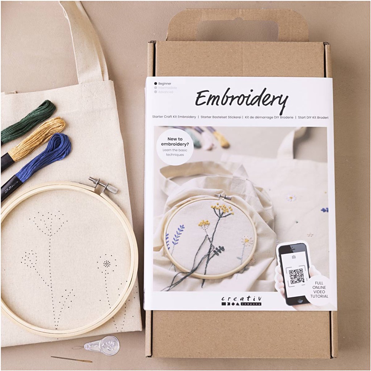 Creativ Company DIY Kit - Starter Craft Kit Embroidery (970851)