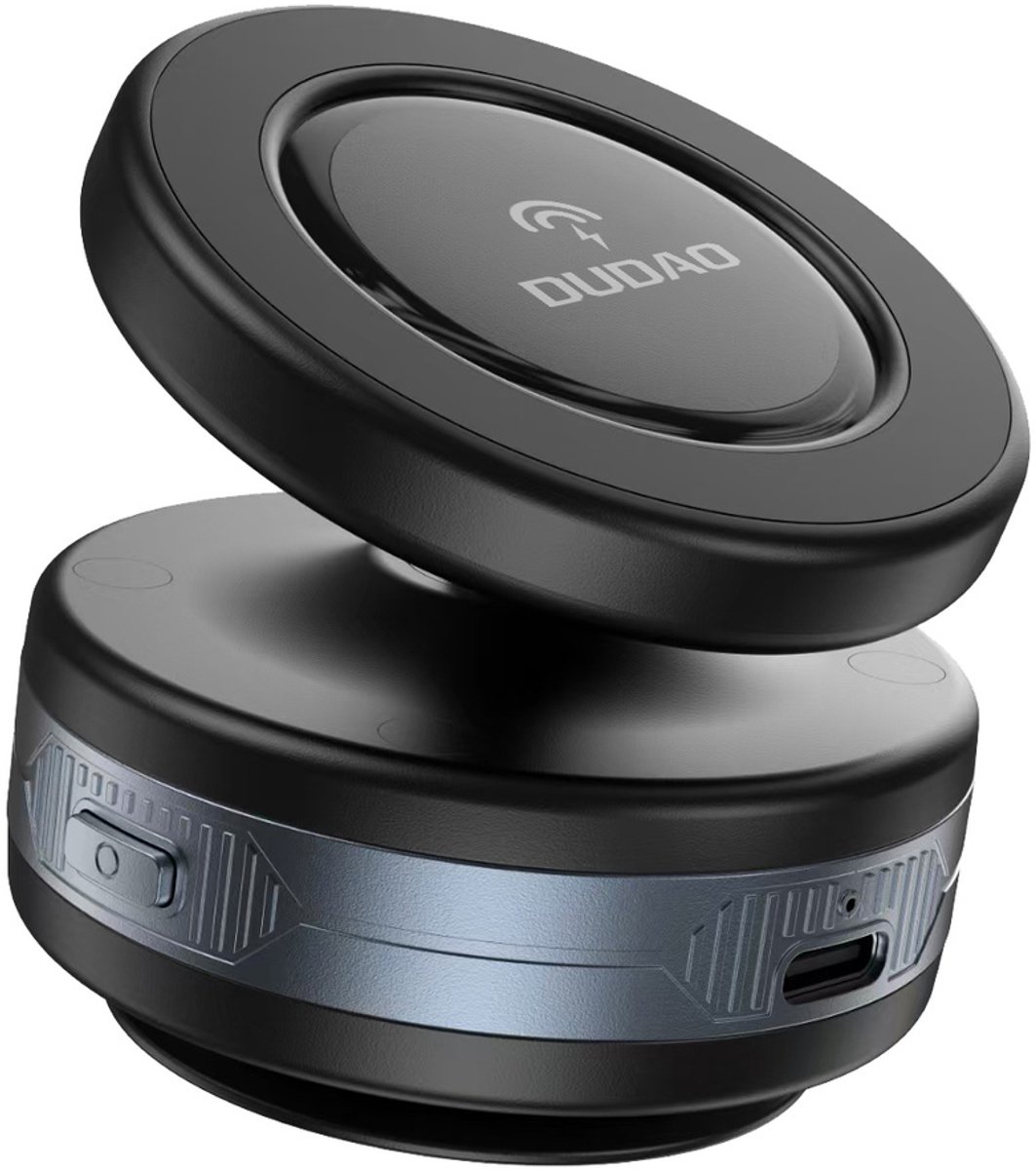 Dudao F24MAX Car Mount with 15W Wireless Charger MagSafe Compatible with Auto Suction Cup - Black