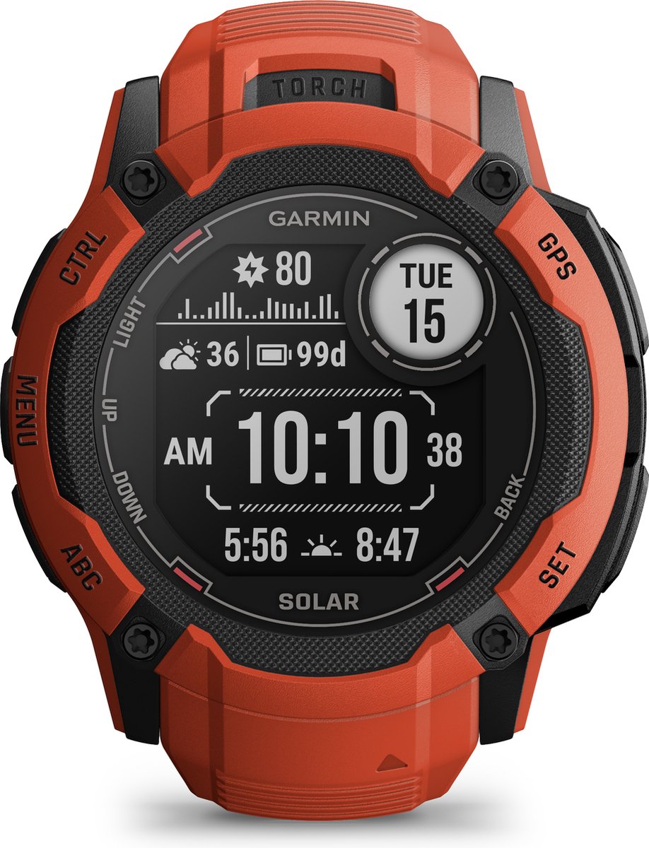 Garmin Instinct 2X Solar - Flame Red
