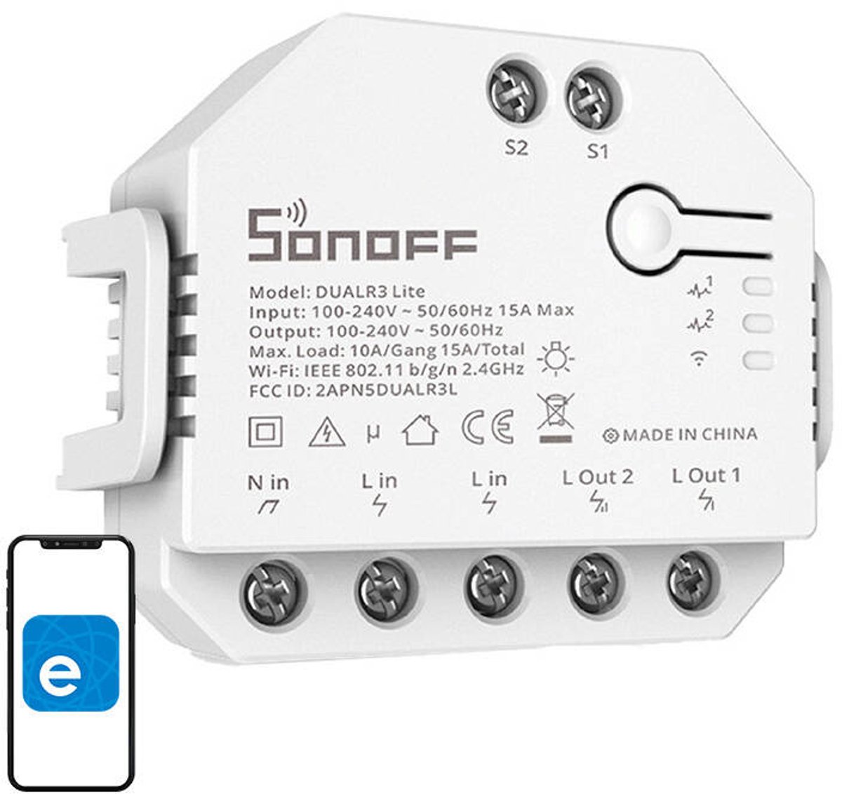 Sonoff Smart Wi-Fi switch WiFi Dual R3 Lite