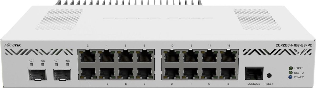 MikroTik Cloud Core Router CCR2004-16G-2S+PC - router - rack-mountable - Router