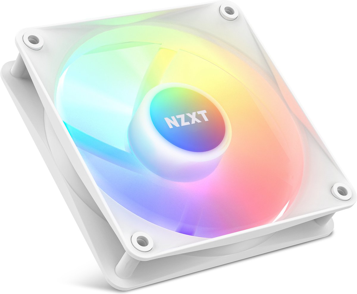 NZXT F120 RGB Core - White - Kabinet køler - 120mm - Hvid med RGB LED lys - 34 dBA
