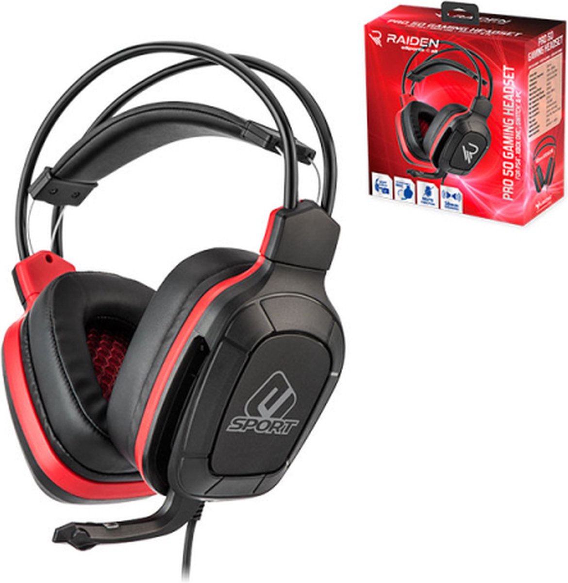 Subsonic Pro 50 Gaming Headset - Wired Headset - Sony PlayStation 4