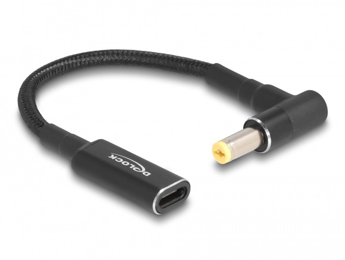 DeLOCK - power connector adaptor - USB-C (power only) to DC jack 5.5 x 1.7 mm - 15 m