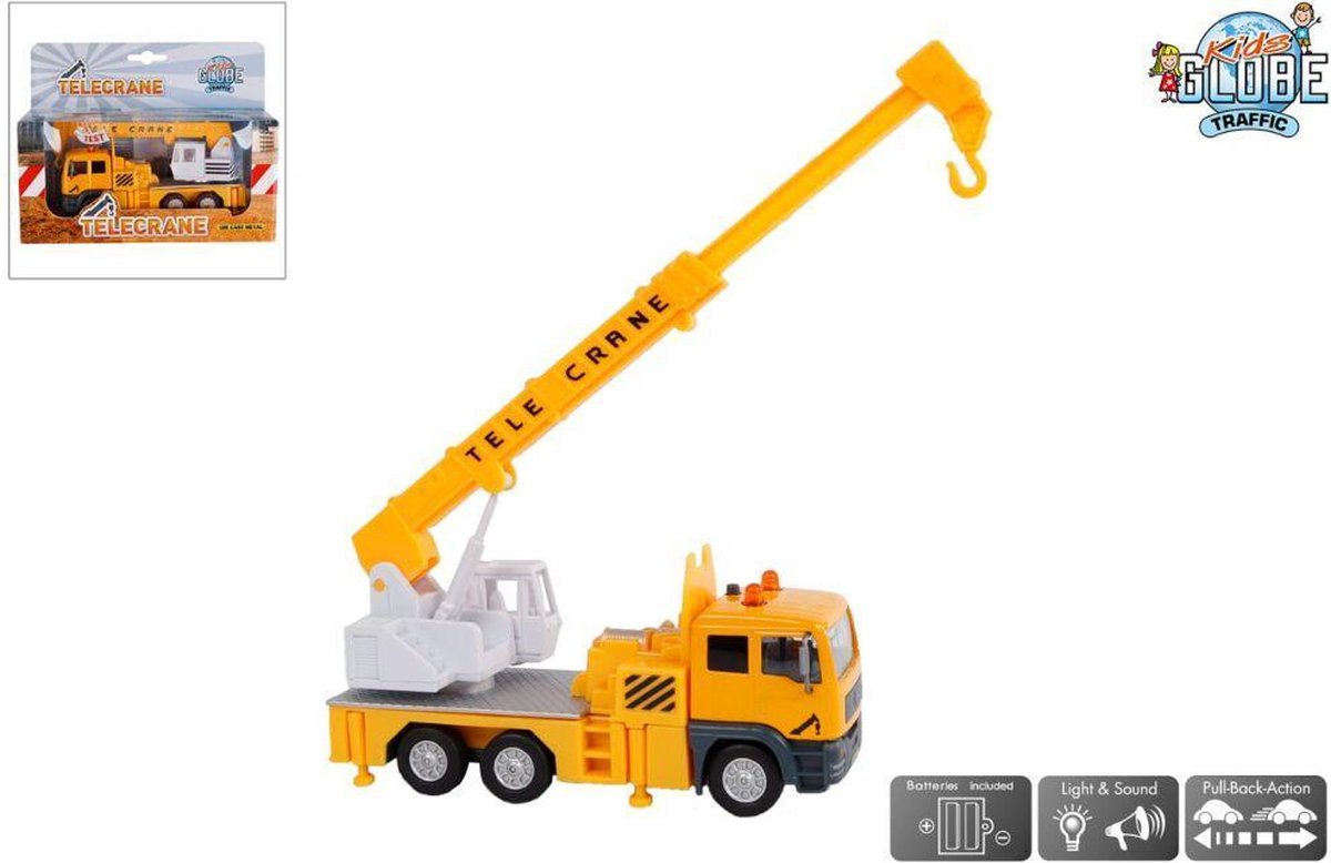 Kids Globe Crane Die-cast with Light and Sound 15cm