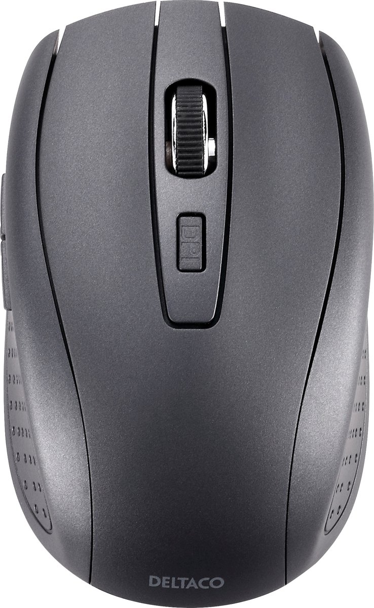 Deltaco MS-809 - Black - Mus - 6 knapper - Sort