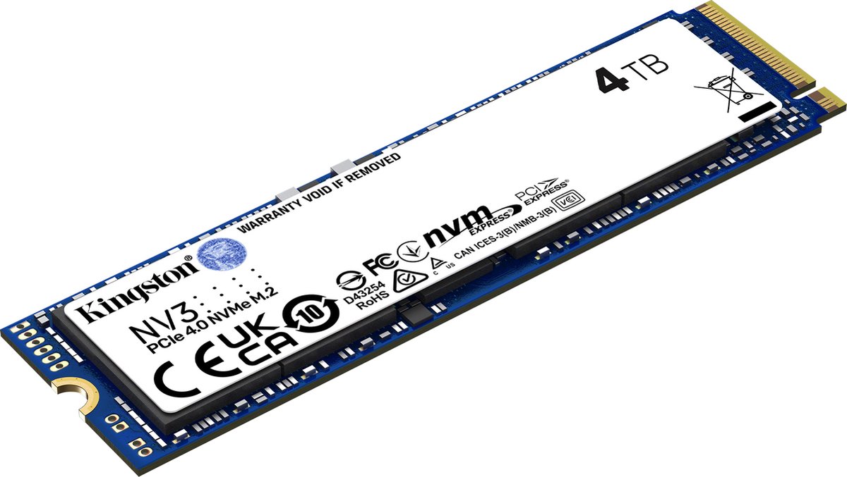 Kingston Technology NV3 4 TB M.2 PCI Express 4.0 NVMe 3D NAND