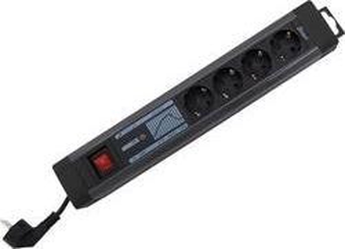 REV 0015462513 base múltiple 2,5 m 4 salidas AC Negro