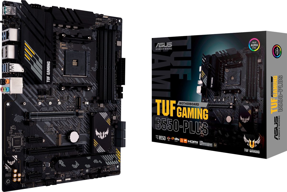 ASUS Placa ASUS TUF B550-PLUS Gaming AMD AM4 PCIE3.0 M.2 4DDR4 SATA3 USB3.2 ATX, Black, B550