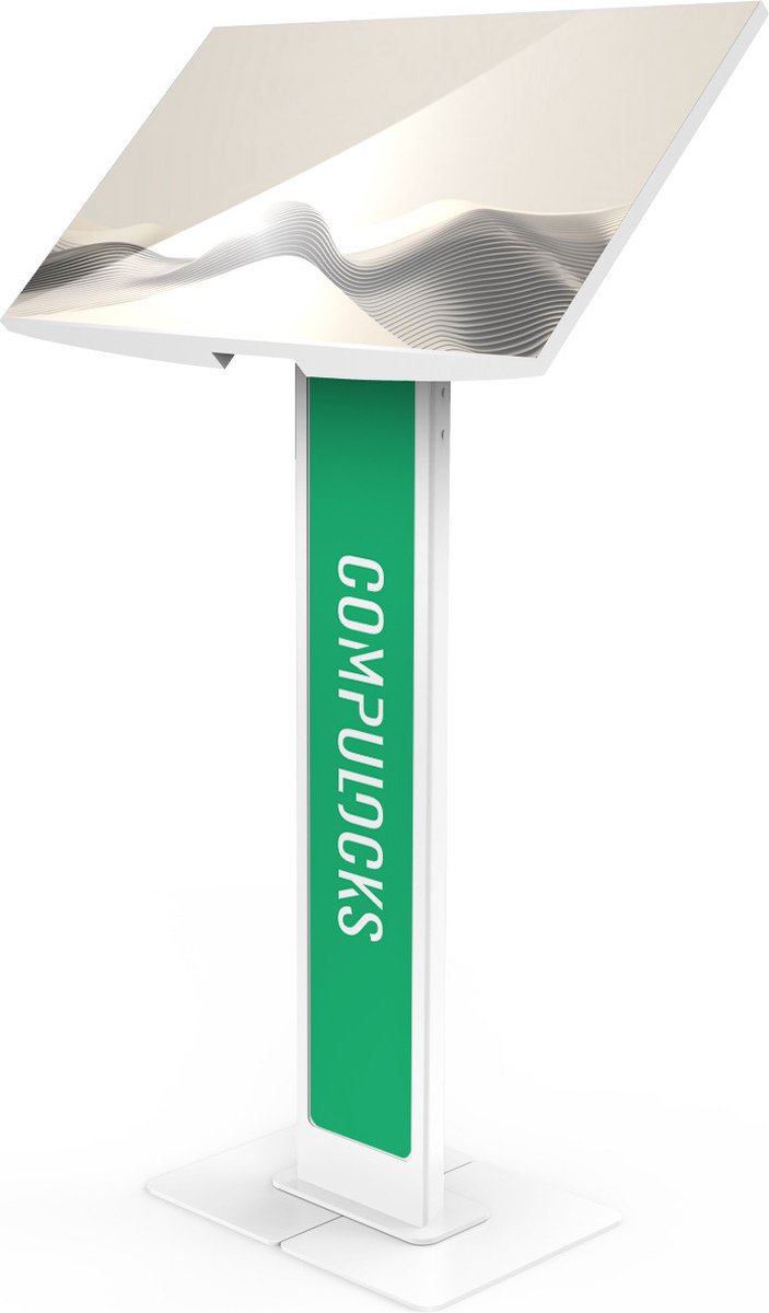 Compulocks Brandable VESA Floor Stand for Screens Up to 32 Inches - Wh