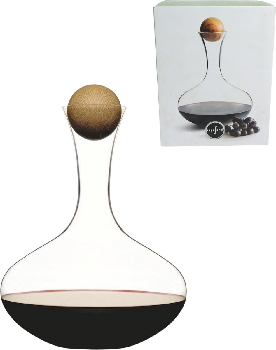 Sagaform Carafe à vin Nature avec bouchon 2 L