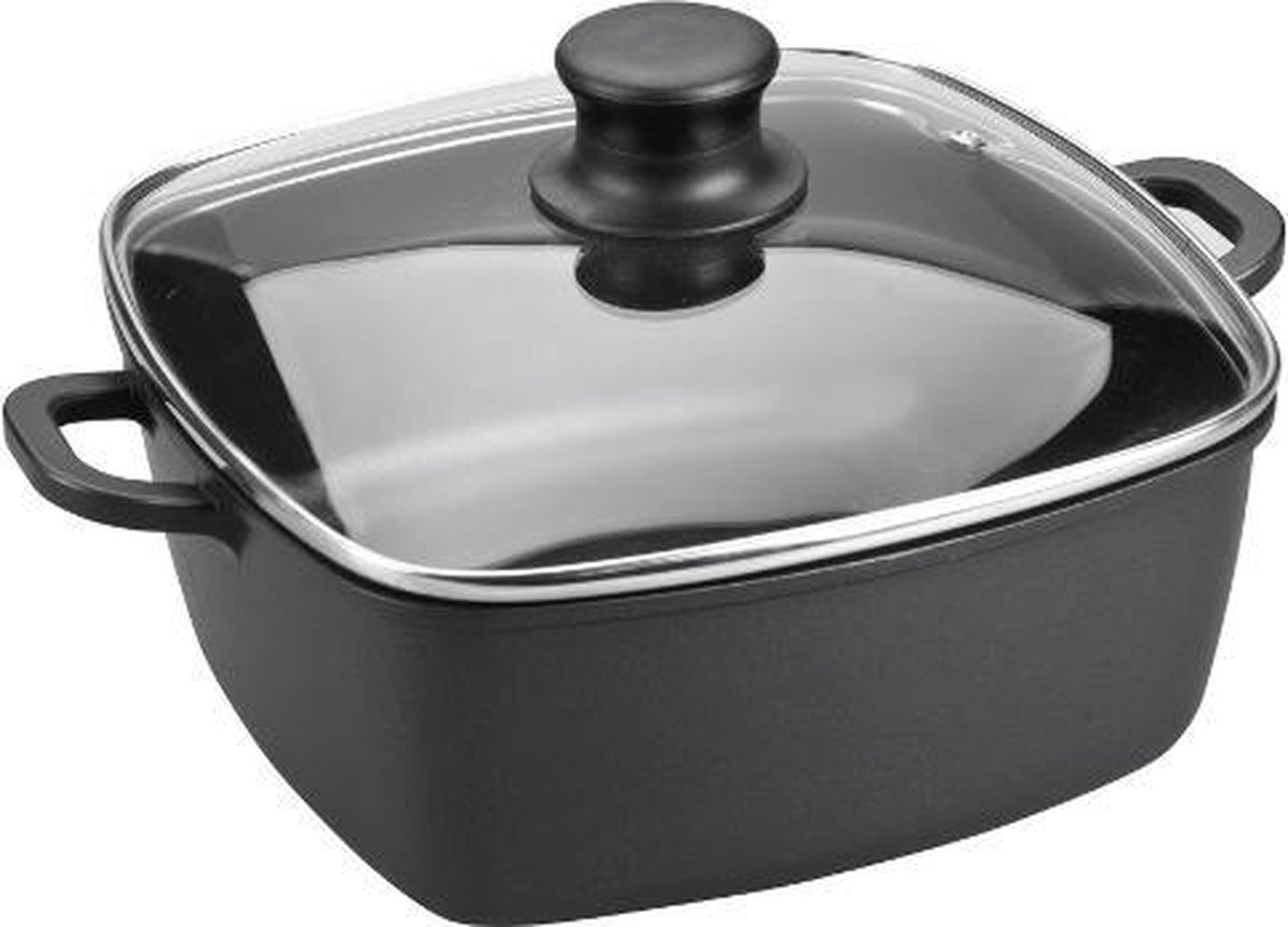 LACOR Panela quadrada com tampa de vidro Forte 25829