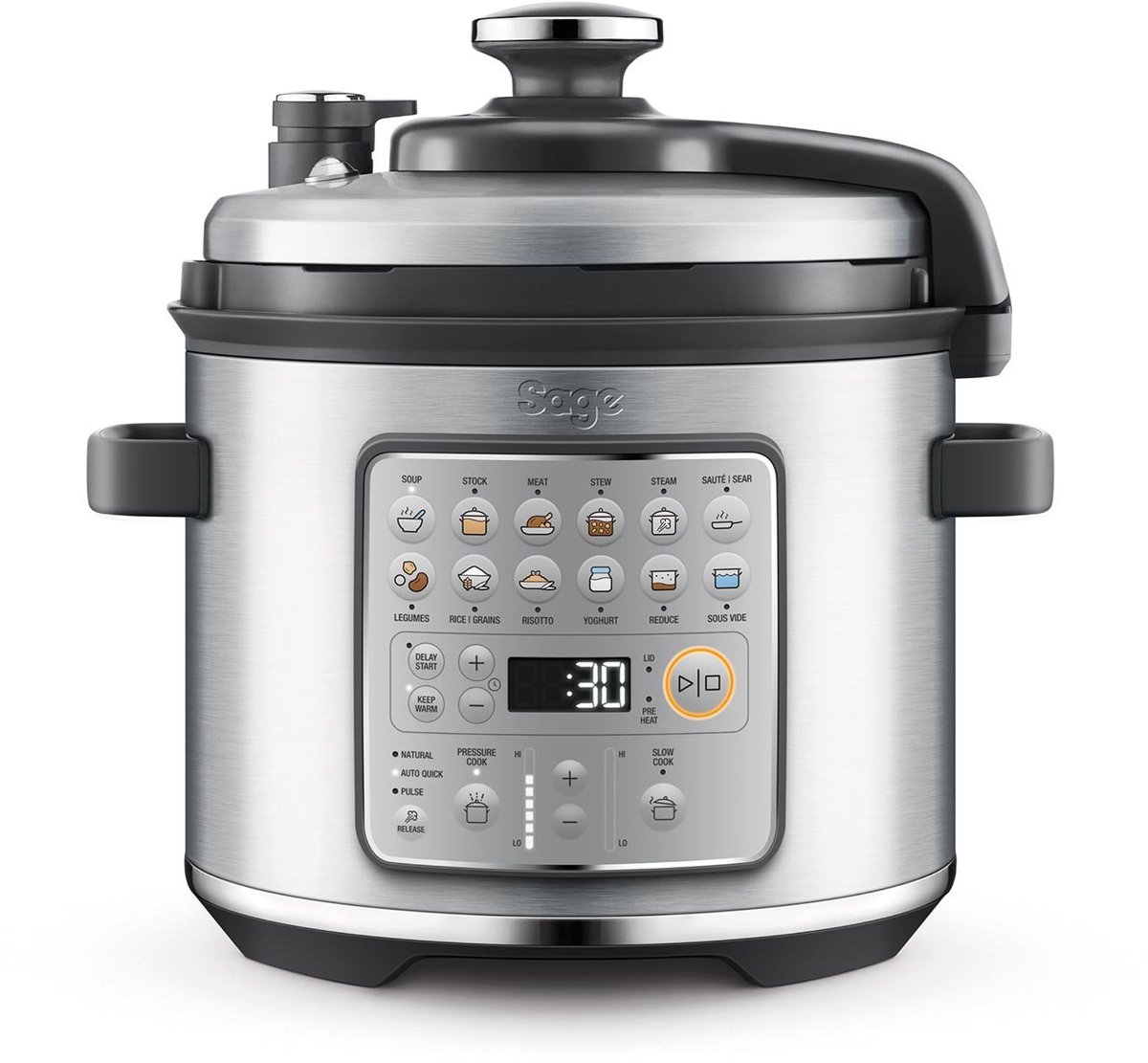 Multicuiseur Sage the Fast Slow GO SPR680BSS2EEU1 - argent