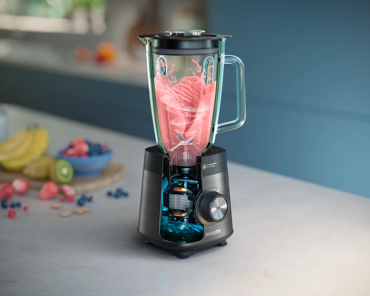 Blender Philips HR3041/00 série 5000 avec gourde - 1200 W, 2 l, noir