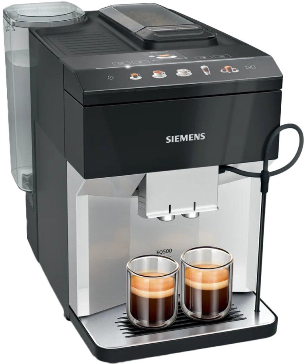 Machine à café à grain Siemens EQ500 TP515R01 Classic - noire/argent