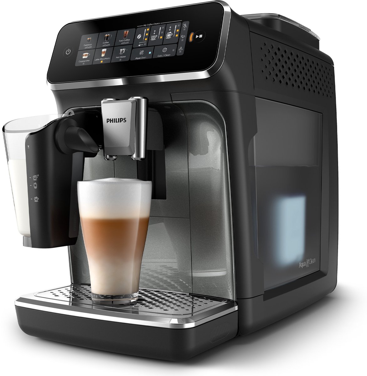 Cafetière à grain Philips Série 3300 LatteGo EP3349/70 - noire/argent