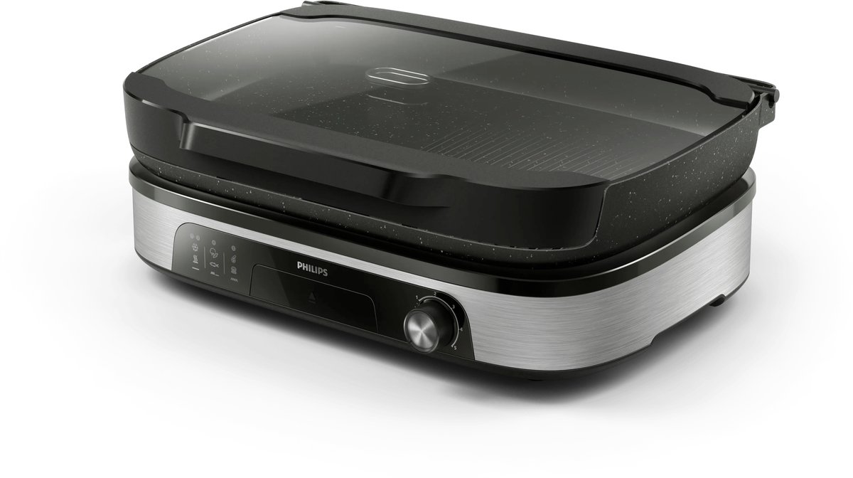 Grille-viande Philips HD6212/90 - 2400 W, noir/argent