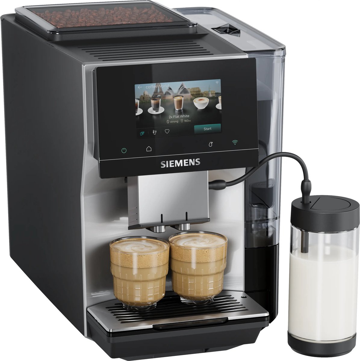 Machine à café à grain Siemens EQ700 TP725EM7 – inox argent métallisé