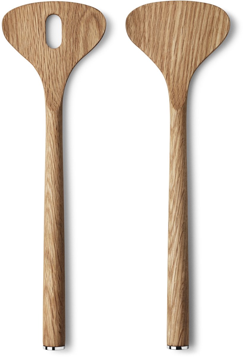 Georg Jensen Couverts à salade Alfredo en chêne 28 cm