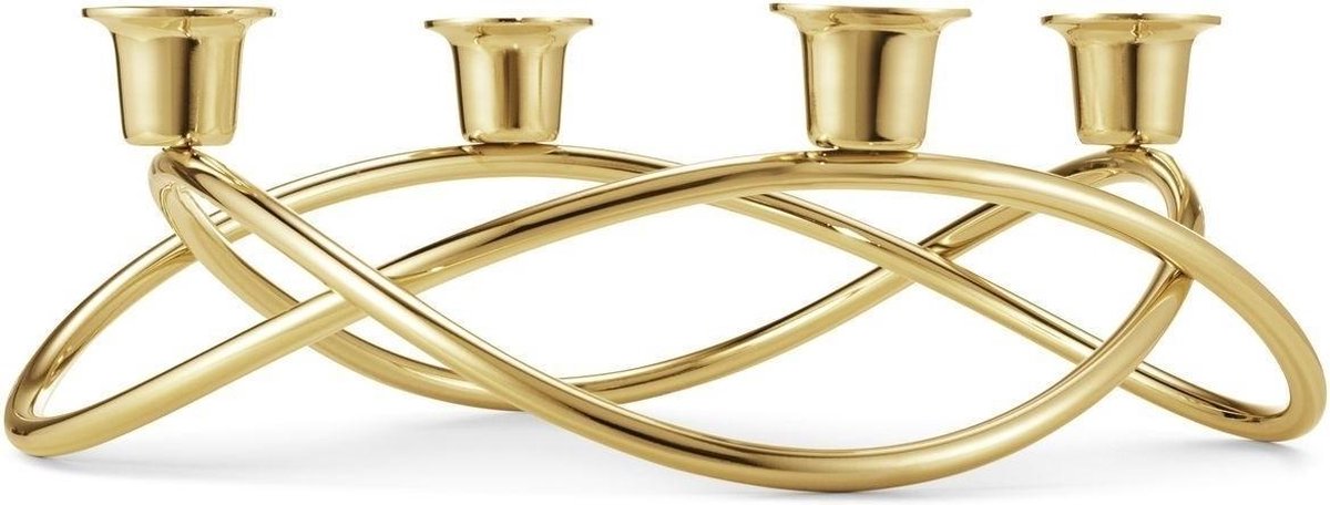 Georg Jensen Bougeoir Season Ø26 cm plaqué or