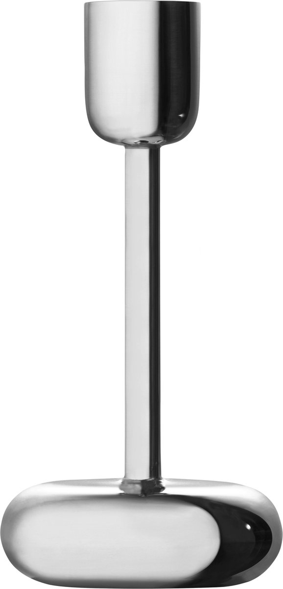 Iittala Bougeoir en acier inoxydable Nappula grand 183 mm