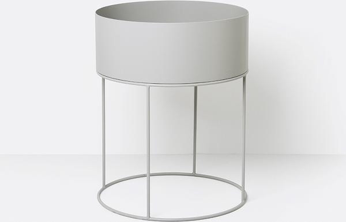 Ferm Living Support Ferm Living Plant Box rond gris clair