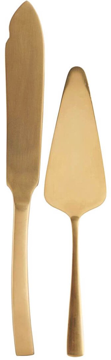 House Doctor Set à gâteaux Golden 2 pièces