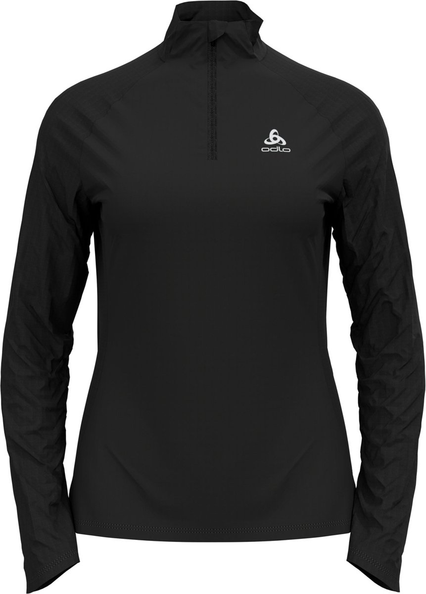 Odlo Essentials Ceramiwarm Mid Layer Half Zip T. XS Noir Femme