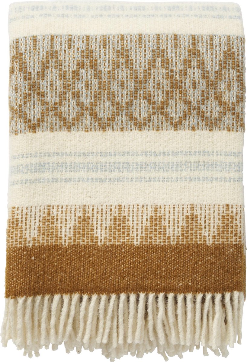 Klippan Yllefabrik Plaid en laine Freja Amber