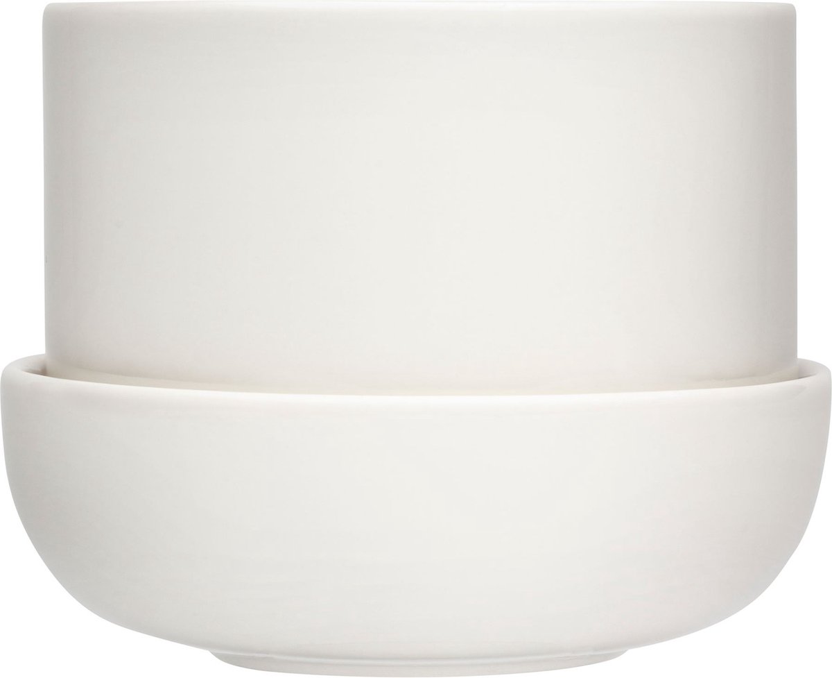 Iittala Pot avec soucoupe Nappula Ø17 cm h13 cm Blanc