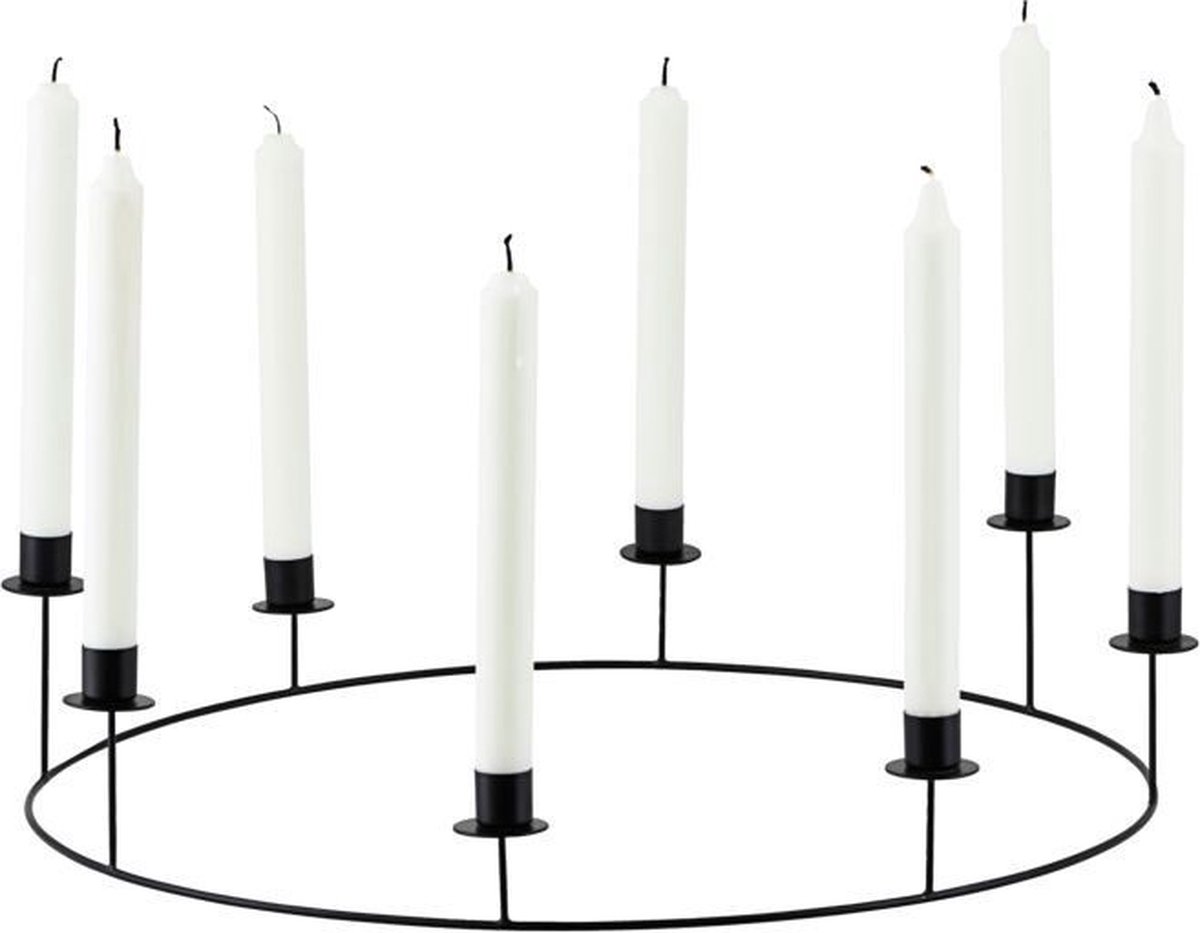 House Doctor Bougeoir Ring Ø50 cm Noir
