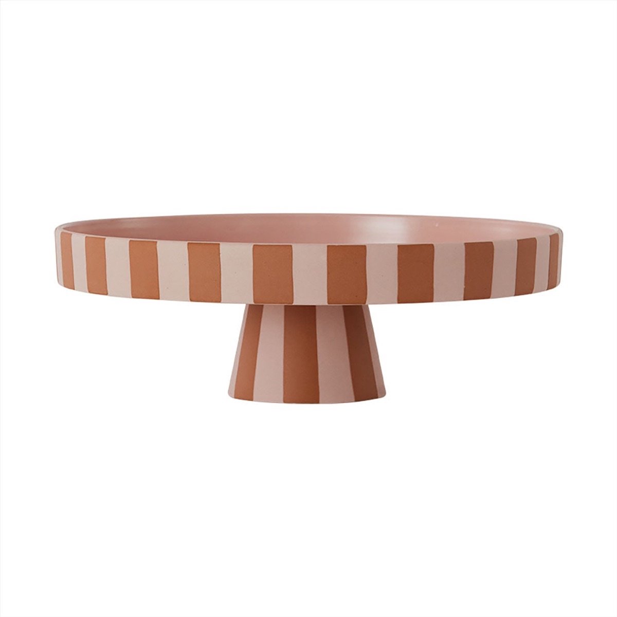 OYOY Grand plat à service Toppu Ø27 cm Caramel-rose