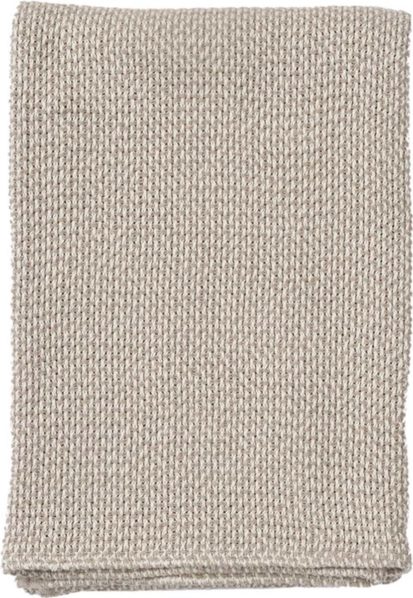 Klippan Yllefabrik Couverture en coton Basket 130x180 cm Beige