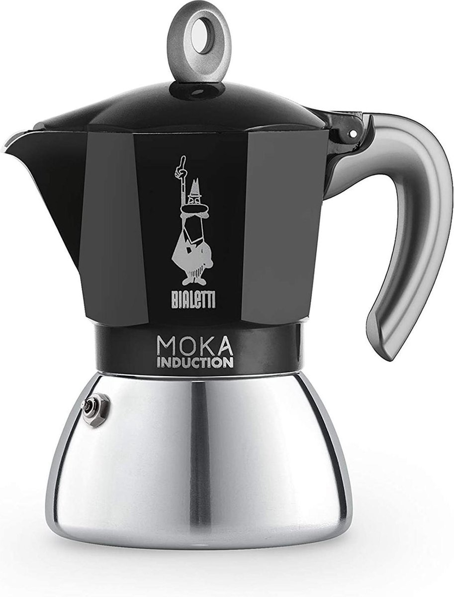 Mokabryggare Bialetti Moka Induction Black 6 cups