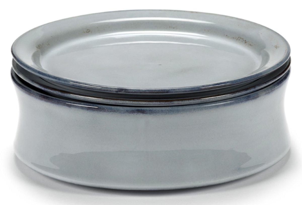 Serax Ensemble de bol et d'assiette 3 pièces Pure Bleu