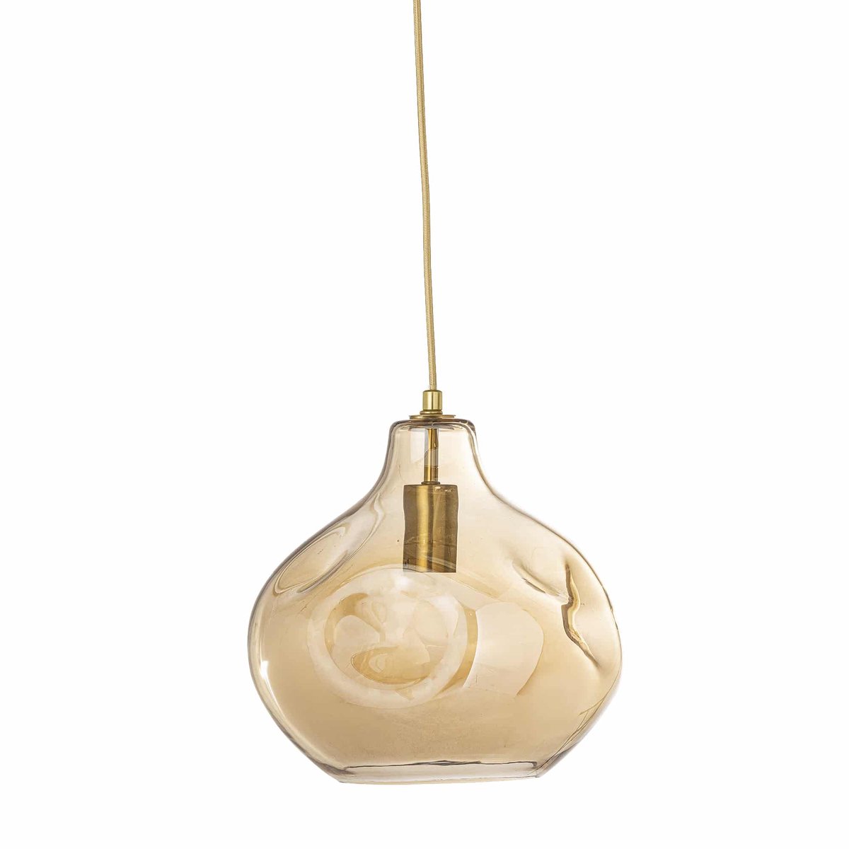 Bloomingville Plafonnier en verre Ø30 cm Marron