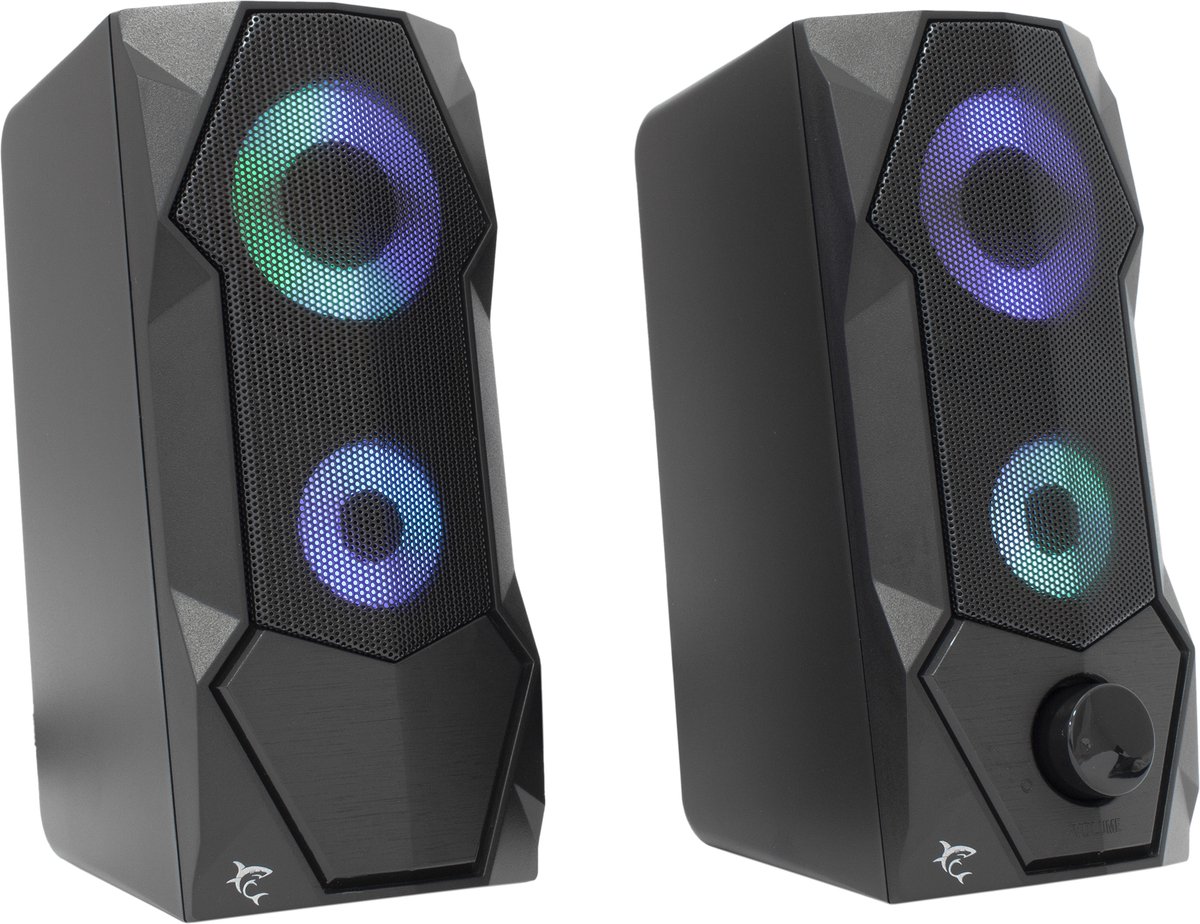 White Shark FLOW Loudspeaker - 2.0 Kanal - Sort