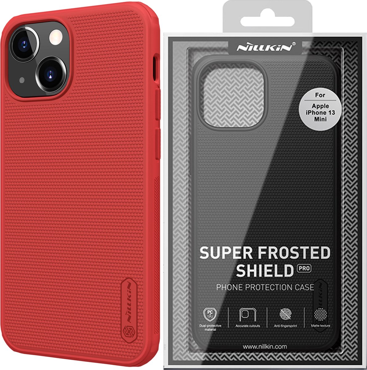 Nillkin Super Frosted Shield Pro iPhone 14 Plus Case Back Cover Red