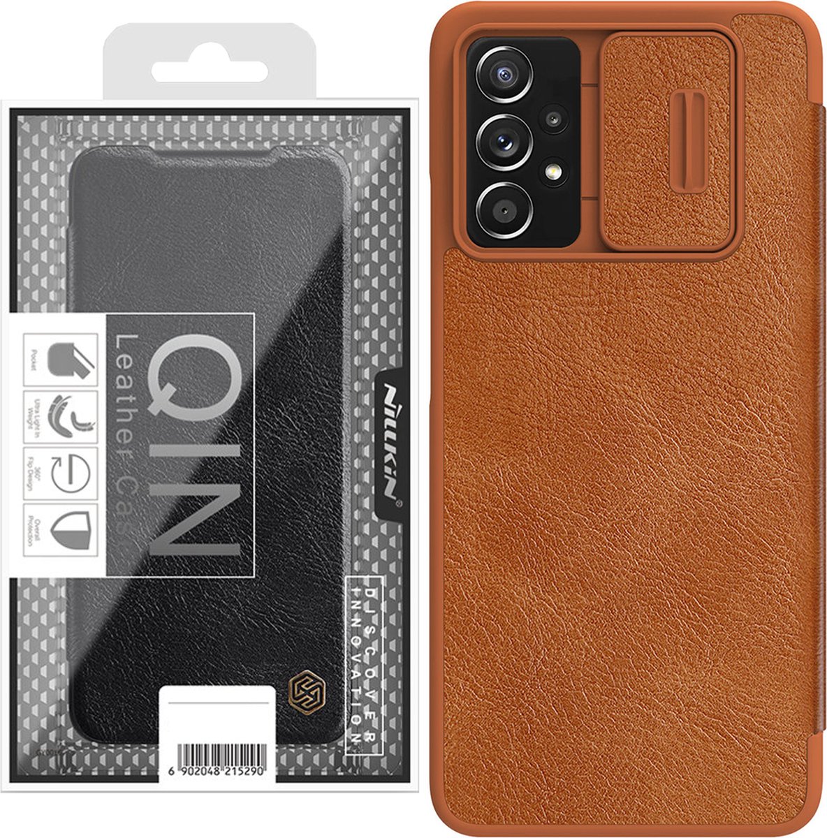 Nillkin Qin Leather Holster Case Samsung Galaxy A73 Brown