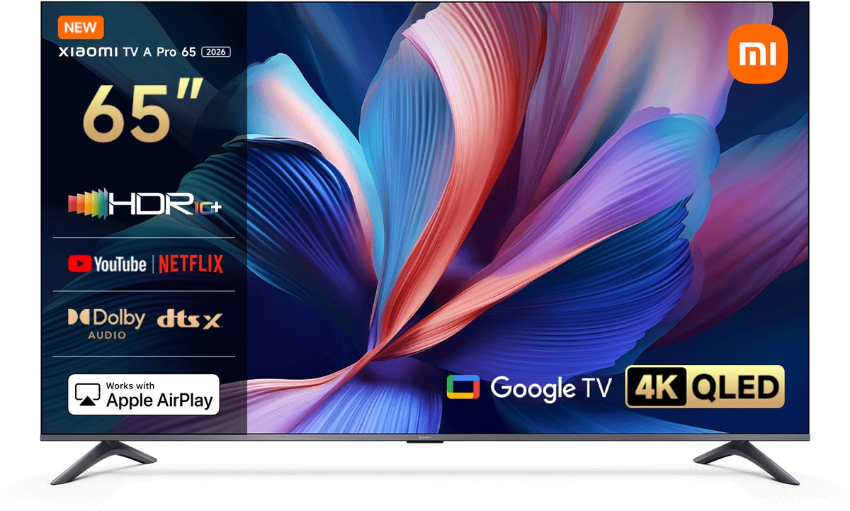 Xiaomi 65" Fladskærms TV QLED 4K A Pro 2026