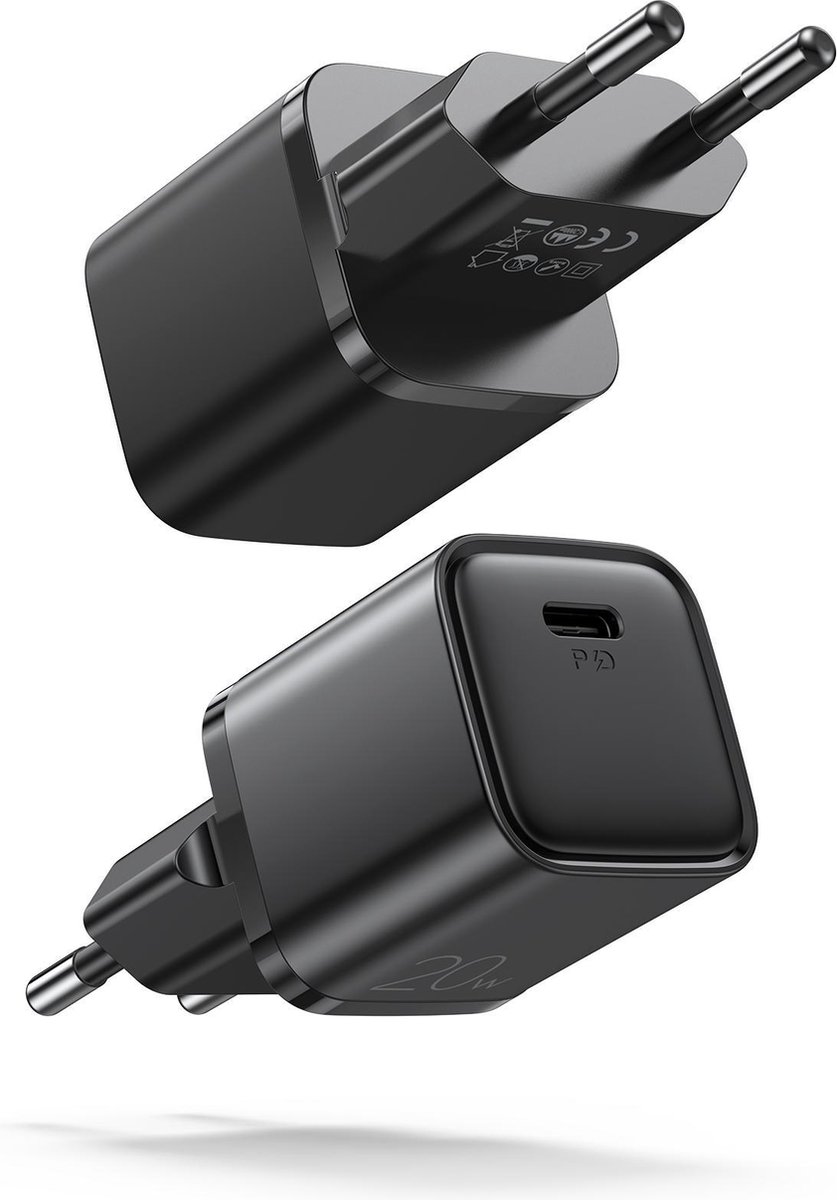 Joyroom fast wall charger USB Type C 20W Power Delivery Quick Charge 3.0 AFC black (L-P202)