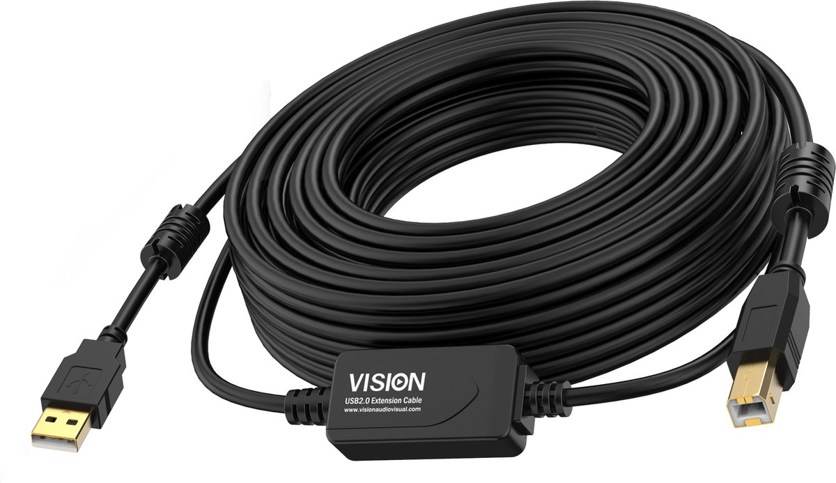 Vision - USB cable - USB to USB Type B - 10 m