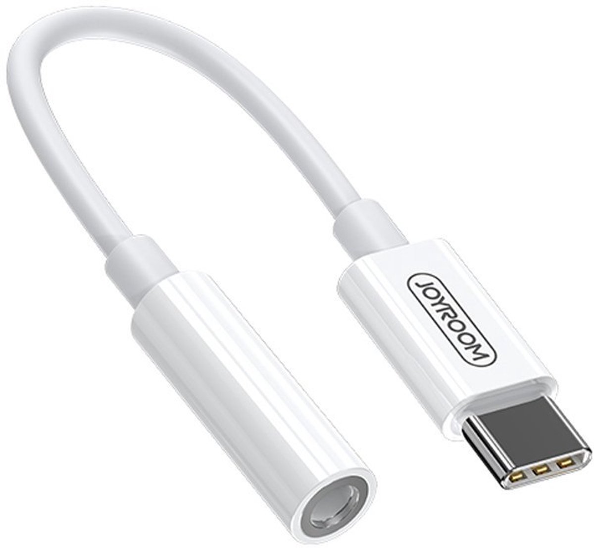 Joyroom SH-C1 headphone mini jack 3.5 mm (female) / USB-C (male) adapter - white