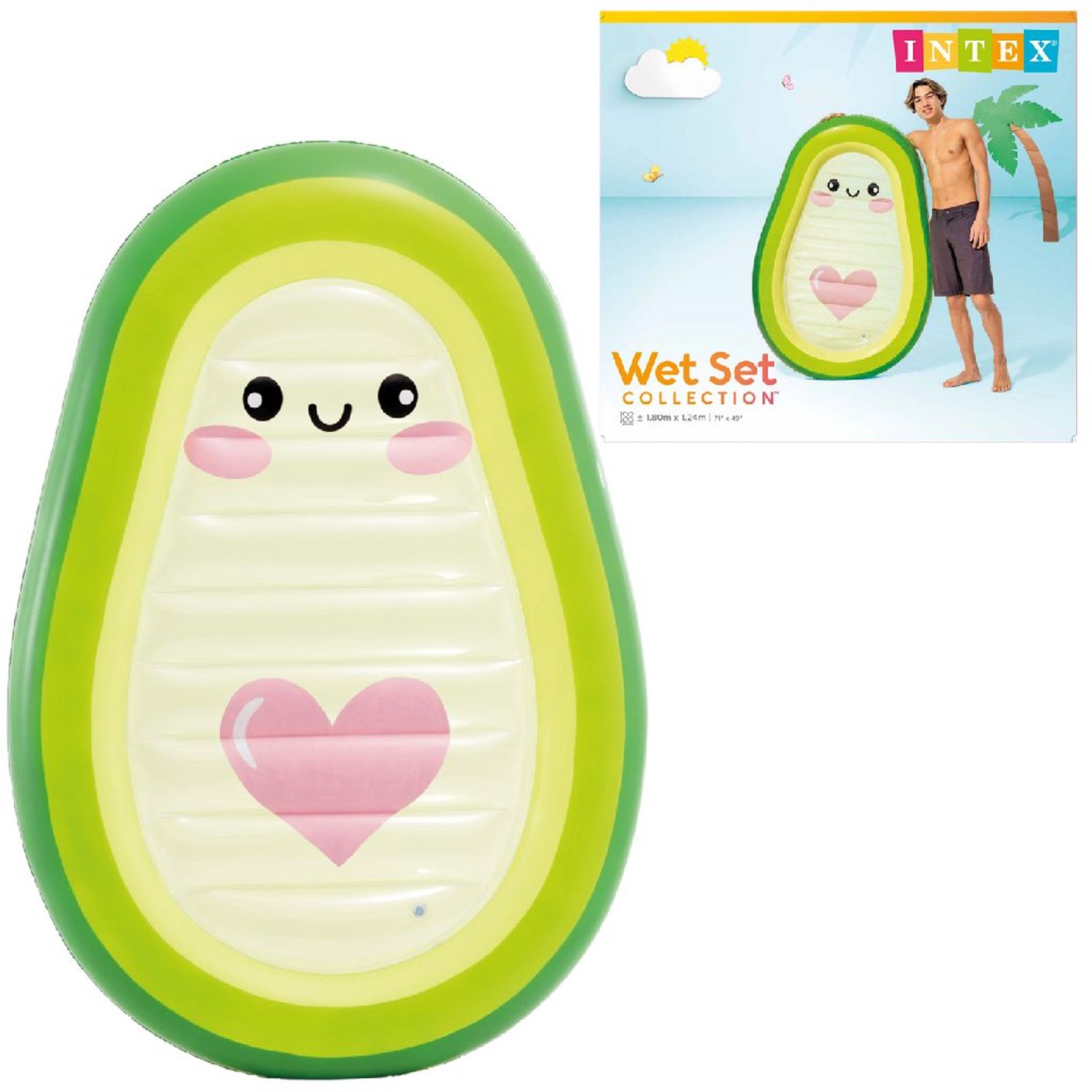 Intex Avocado Buddy flydering, 165x114 cm