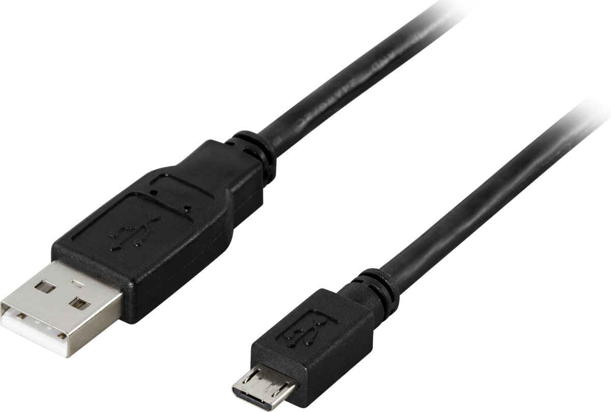 Deltaco USB-299S - USB cable - USB to Micro-USB Type B - 25 cm