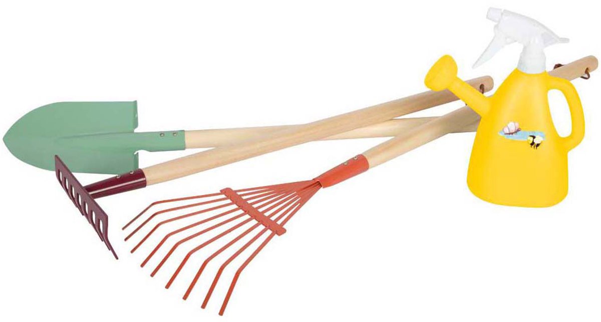 Small Foot - Garden Tool Set with Watering Can "Tiny Garden" 4pcs.