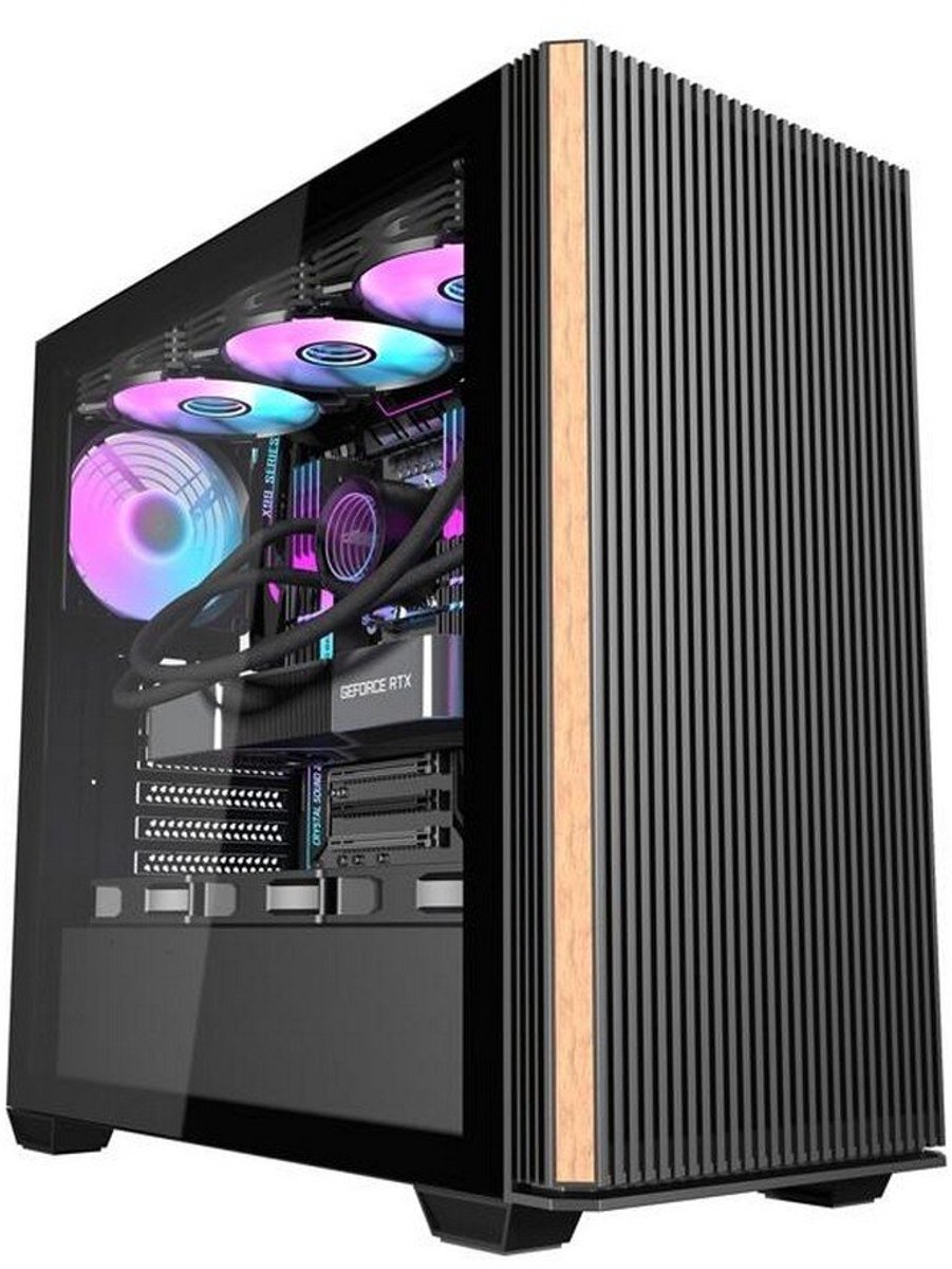 Darkflash DS900WS Computer Case + 4 Fans - Kabinet - Sort