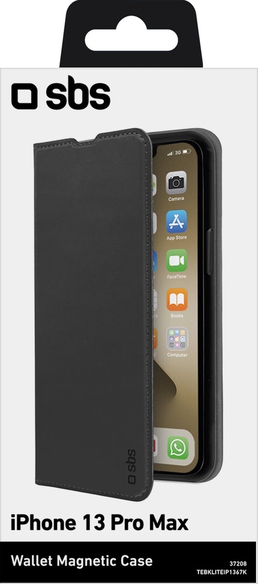 SBS Book Wallet Lite cover til iPhone 13 Pro Max® - Sort